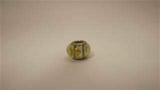 PANDORA YELLOW AND WHITE STRIPES EUROPEAN BEAD CHARM